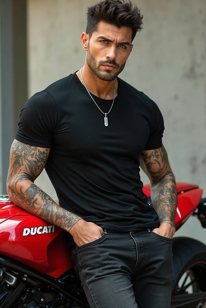 a guy with a tattoo of the little prince on his right forearm and a katana in his hand sitting on a porsche 911 gt3 rs with a very visible Notiks registration