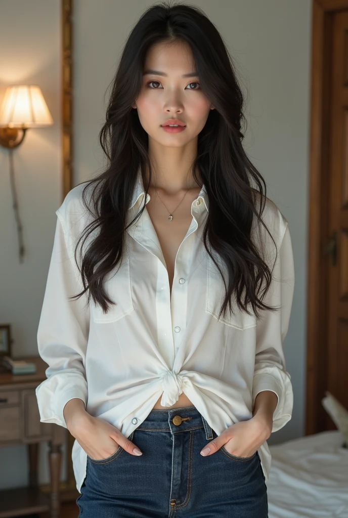 15 years old, gorgeous cute Argentinian girl, smirk, freckles, (dark skin:1.4), (medium white long hair:1.4), (Vanessa Hudgens:1.4), there is a woman sitting at a table with a glass of water, still from a music video, janice sung, still from a live action movie, screenshot from a movie, a still of an ethereal, sun yunjoo, still from the film, still from the movie, still from a movie, still frame from a movie, still from l'estate, spring day, sexy look, famous beautiful model, good young girl, (masterpiece:1.0), (best_quality:1.0), ultra high res,4K,ultra-detailed, photography, 8K, HDR, highres, absurdres:1.2, Kodak portra 400, blurry background, bokeh, lens flare, (skin texture:1.2), (vibrant_color:1.2),professional photograph, (beautiful_face:1.5),(narrow_waist). --v 6
