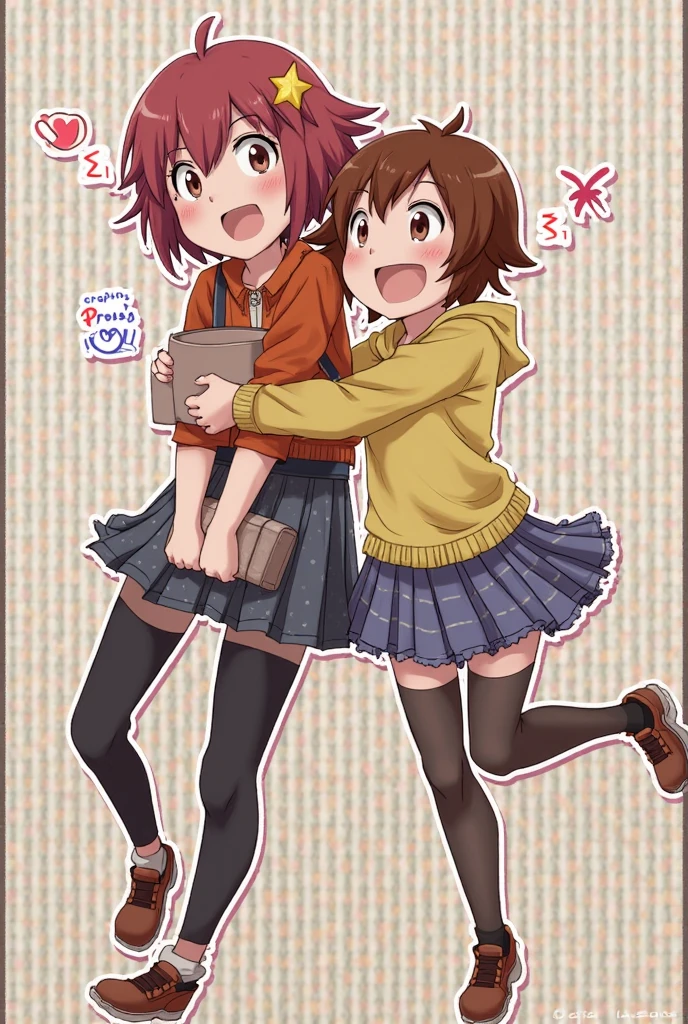 HD, high quality, high resolution, ultrahd, Nobara Kugisaki, 1female, solo, wearing loose tshirt, pink shirt, white skirt, default hair, brown hair, very tall body, thin body, massive fart, yellow smoke, velocity, 1 eye closed, 1 eye opened, forcing, struggling, struggle face, blush leaning, embarrassed, smiling, viewing ass, streets, beautiful lighting, highlights