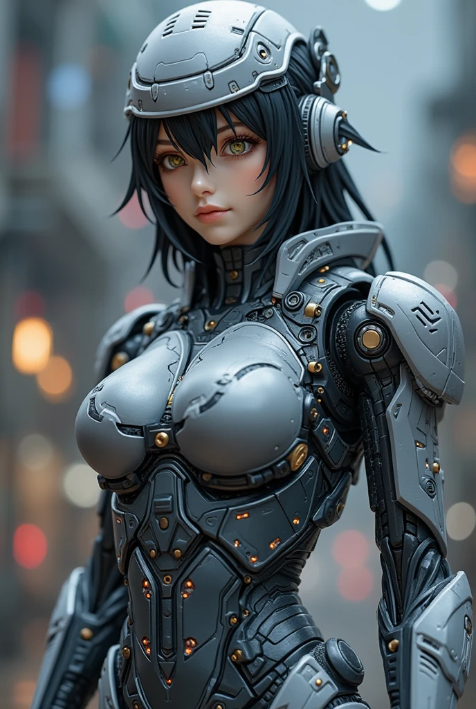 (Best quality, 4K, 8 k, A high resolution, masterpiece:1.2), absurdity, masterpiece, ultra detailed, (realistic, photorealistic, photorealistic:1.37), complex parts, HDR, (complex parts:1.12), (hyper detailed, hyper realistic, Soft lighting, spicy:1.2), beautiful figure, Magnificent Anatomy, (complex part, Hyper detailed:1.15), cyborg woman sneaks around like a cat on all fours