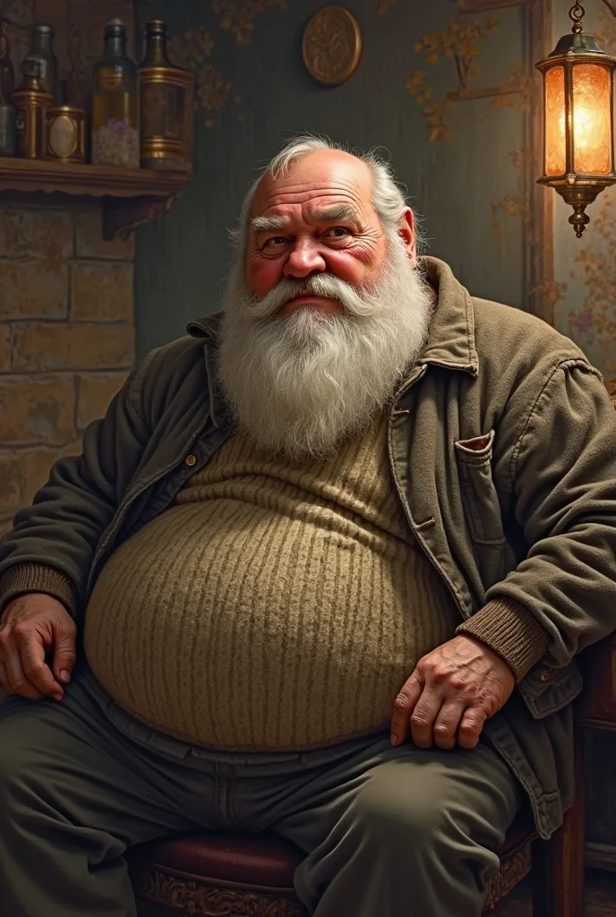 old man big belly