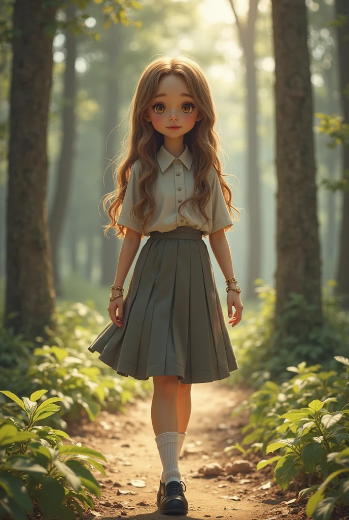 Pencil skirt with button up blouse autumn wedding guest outfit for girls
Full image