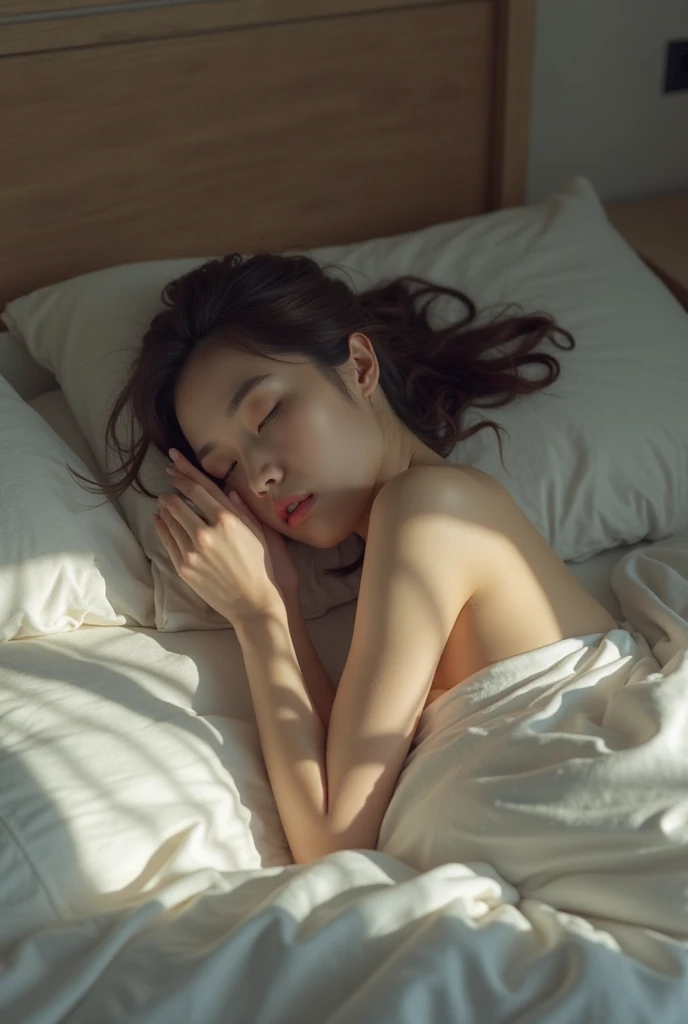 Beautiful girl,sleeping on
bed,naked