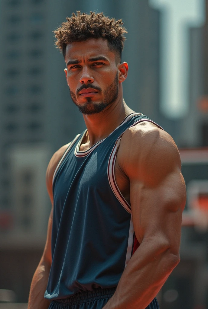Mal with underwear bulge