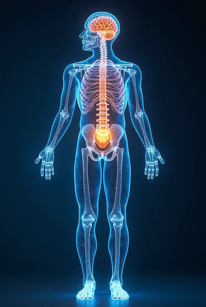 Human anatomy diagram、Dim atmosphere