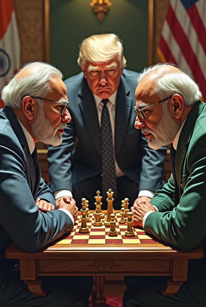 Hitler and modi playing chess