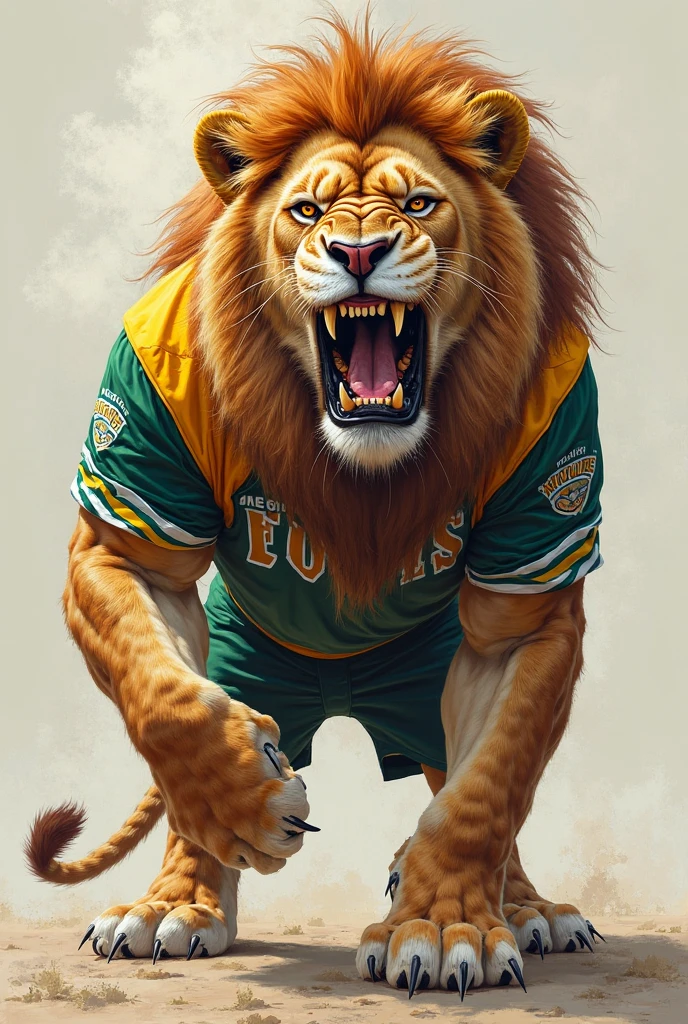Lion, male, solo, adult, abs, pecs, nipples, older, strong muscles, long mane, detailed face, beautiful eyes, sport jacket, whistle, open sport jacket, coach, showing chest, muscular chest, muscular, sport pants, smiling face, kind face, bodybuilder body, beefy, sport field background, bulge, looking at viewer, holding clipboard, chest hair, hairy chest, by bruteandbrawn, by personalami, by kenket, (intricate, high detail, film photography, soft focus, RAW candid cinema,
photorealism, realistic, photorealistic, analog style, subsurface scattering,
masterpiece, best quality, ultra realistic, 8k)