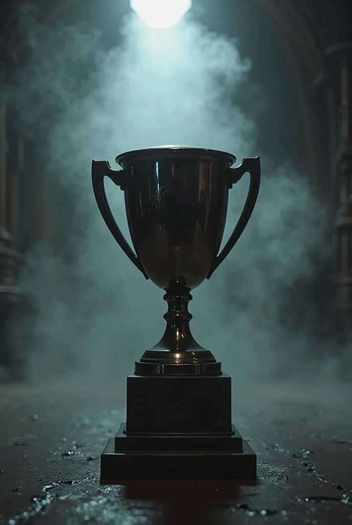 Create an image of a trophy written best youtuber of the year madouke