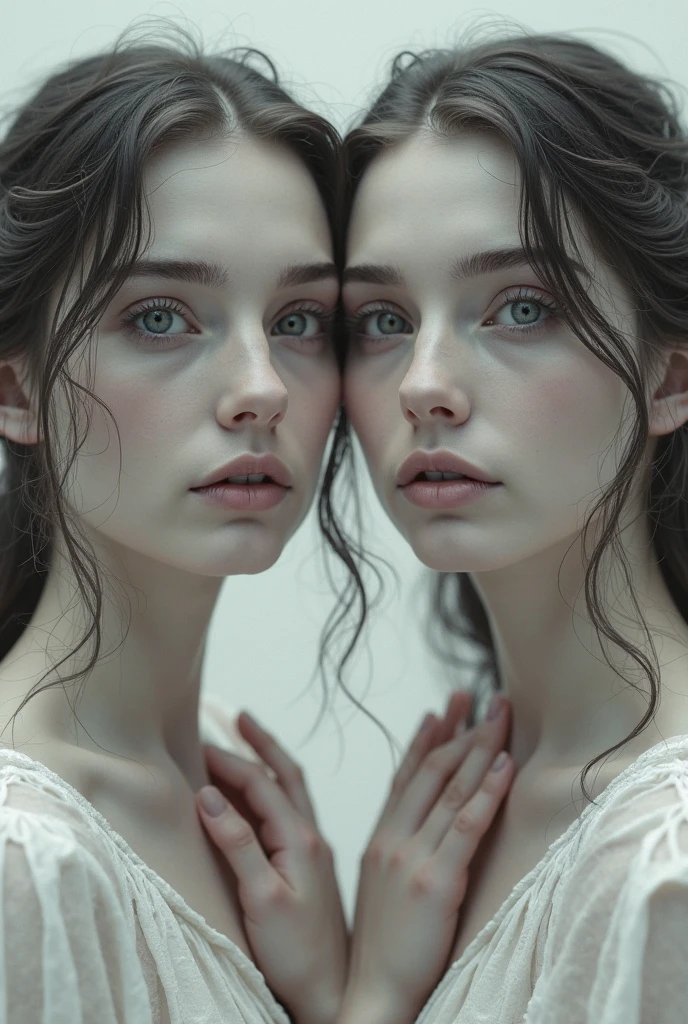 Two headed girl wearing a black langirei