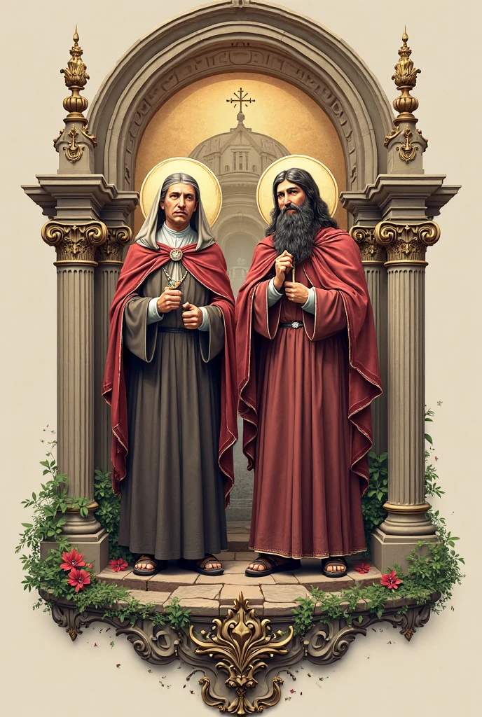Draw two characters: one deeply committed to religious traditions but not spiritually inclined, and another who is spiritually attuned but not affiliated with any organized religion