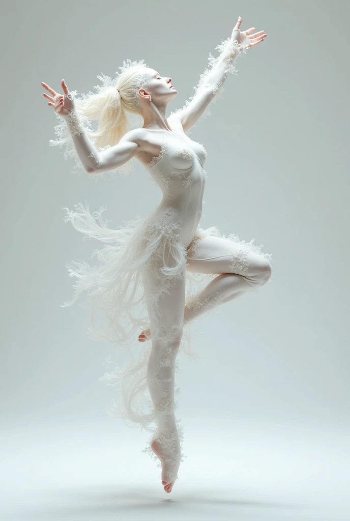 White Cat Fancy Humanoid Bipedal Upright Dancewear