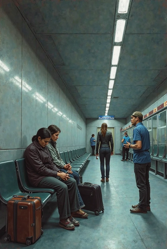 there are people sitting on a bench reading books in a subway, in a subway, by Kurt Roesch, underground scene, inspired by Chris LaBrooy, by Luis Molinari, atey ghailan and steve mccurry, inspired by Steve McCurry, by Chris LaBrooy, by Adam Marczyński, hyperrealistic digital art