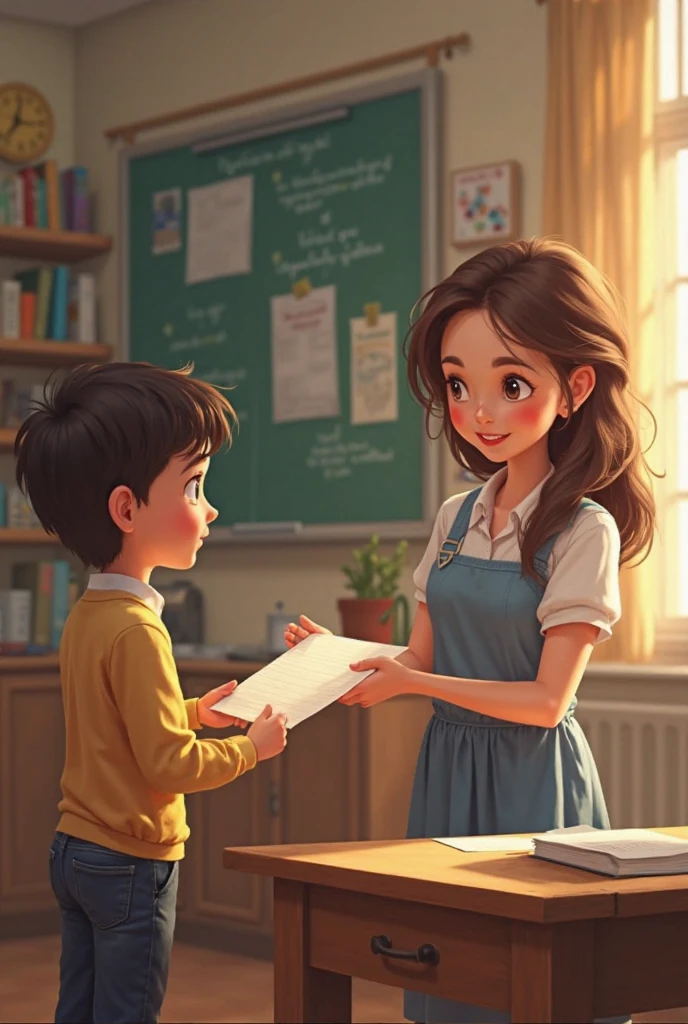 Math books and a teacher explaining to a child