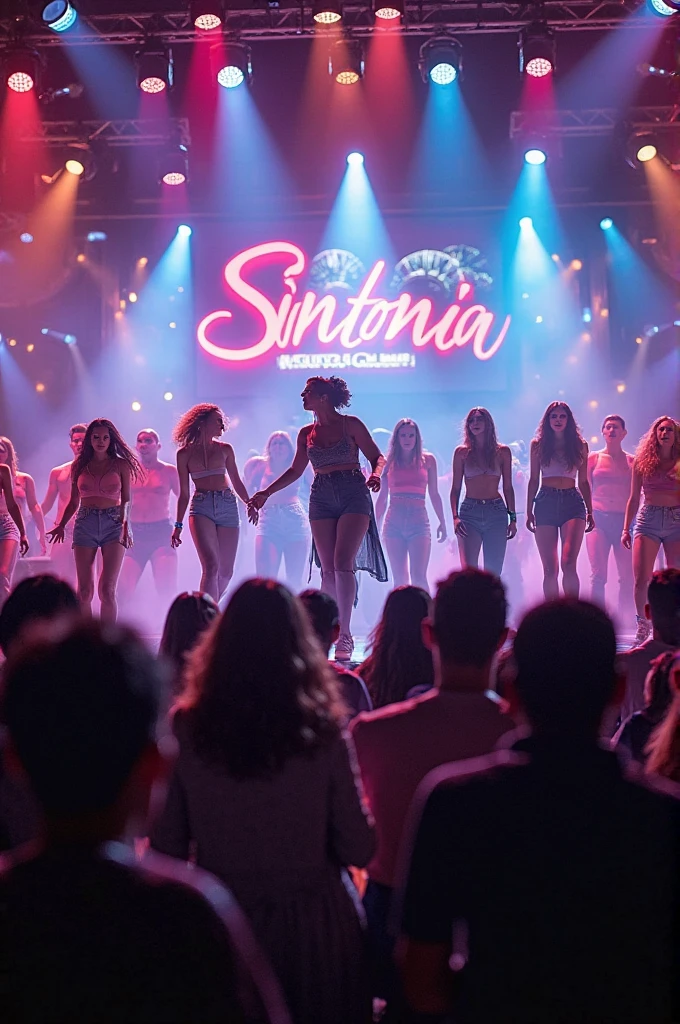 "(best quality,highres:1.2),ultra-detailed,realistic,beautiful girl,dancing in motion blur,crowded disco tec,dance-floor,mini skirt,short halter top,fast-paced dance,energetic movements,disco ball lighting, vibrant colors, 60s style attire, groovy atmosphere, lively music, retro vibes"