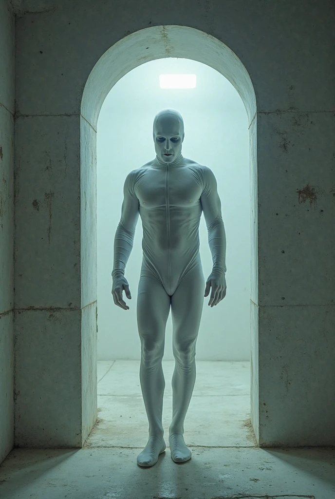 Sheet Ghost、The lines of his muscles are slightly visible through the sheets.