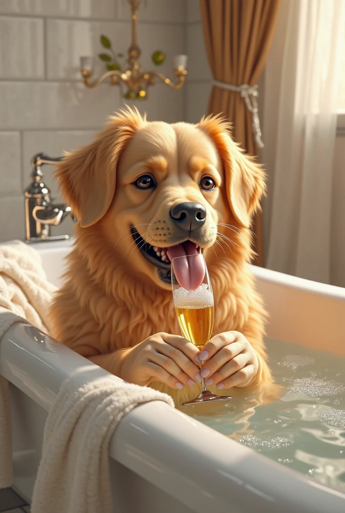 A dog chasing bubbles made of ral-beer foam, barking excitedly as they float through the air. ral-beer <lora:ral-beer-sdxl:1> <lora:EnvyBetterHiresFixXL01:0:hr=1>