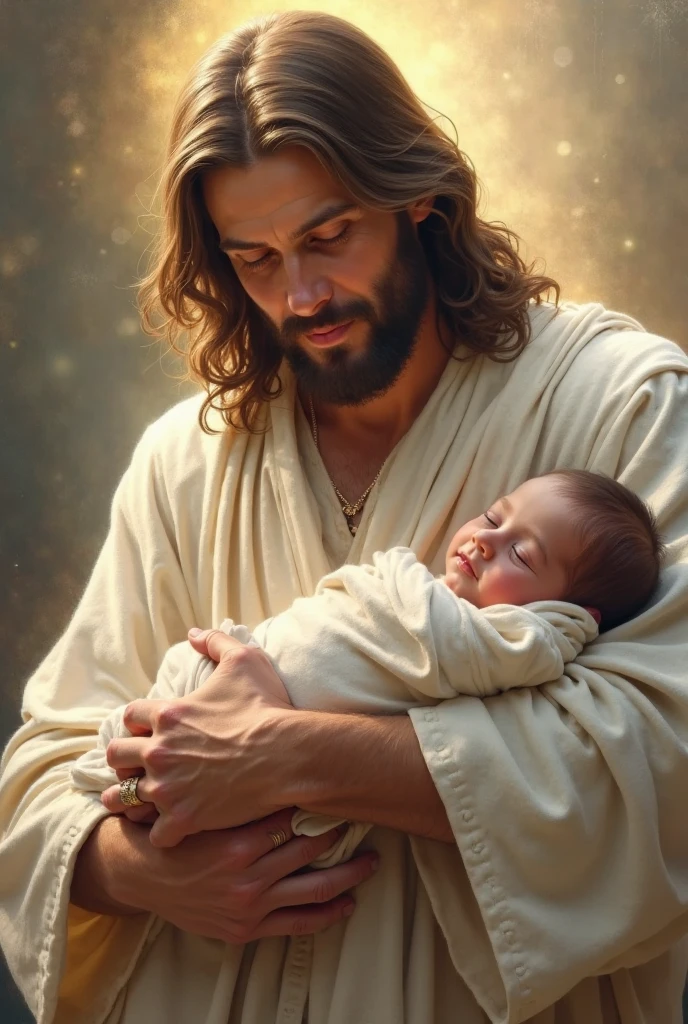 Jesus embracing a child 