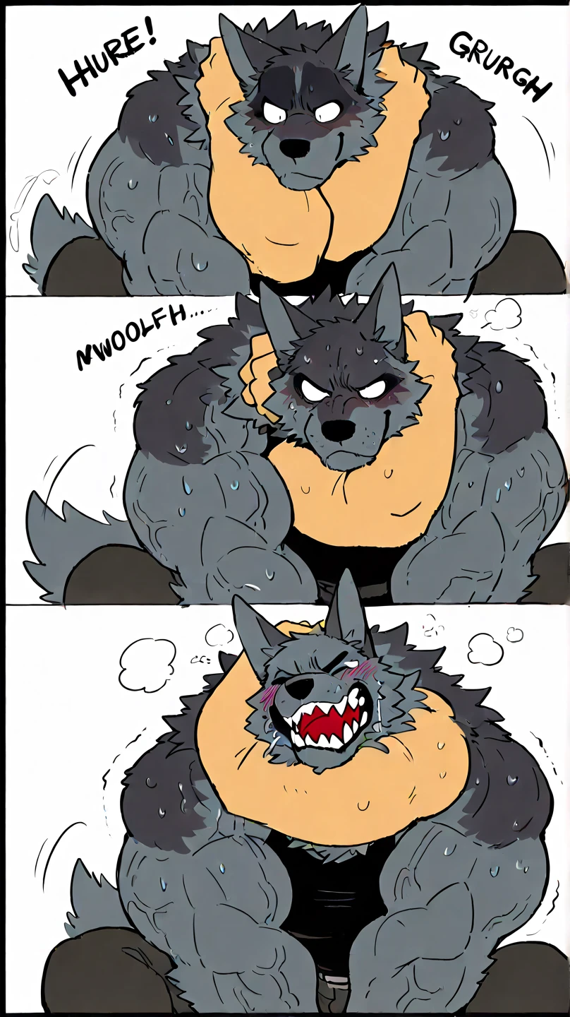 Male, furry, black wolf,(black,white,blue,1.5:1:0.5) (long furry tail), black eyes, Simple gray and white (border) background(gray,white,1:2), muscle, close-up anus view, (ass short distance), anus that's been fucked a hundred times and sloppy, Black tank top hoodie, Black Fingerless Gloves, pleasant expression, (sigh), dumbfounded look on one's face,(cranky)(glares), stoop low, anus focus, large penis,(balls are drawn forward.), excessive big anus, muscle big ass, legs, big balls, excessive motion lines, (trembling), anus steam, sweat, Butt (line of movement) (shudder), excessive anus grab, loose anus after being fucked, anus sphincter muscle loosened and spread anus, by bogexboog,by zixiong,by milkytiger1145,by takemoto arashi,