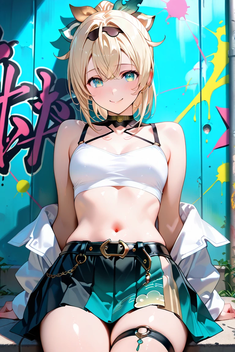 Masterpiece, Top Quality, Illustration, Ultra Detail, High Resolution, Absurdity, One Girl, (Kagamine_Rin:1.5), Vocaloid, Very Cute, (Blonde), [Short Hair], Hair Clips, (Pretty Blue Eyes), Lively Eyes, (Bright Eyes: 1.2), Beautiful Girl, Smiling, (Black Shorts: 1.5), (Yellow Neckerchief), (White Hair Ribbon), [ White Hair Clips, Headphones, Viewers Love, Heart, Love Love, Light, Delicate Hands, Innocence, (Young: 1.3), (Little Girl), (Loli), Girlfriend, Bedroom, Night, Delicate Eyes, Bare Legs, [Blue Archive Style], [Beautiful Girl Anime Style], Estrus / Naughty Mood, Pampered, NSFW, Grinning, Seducing, Beginning to Undress, Fluffy Clothes, naked, clean skin, revealing, see-through, wet, cleavage, undressing, naked breasts, sexy, cowboy shot, belly button visible, [devil's laugh], female brat,