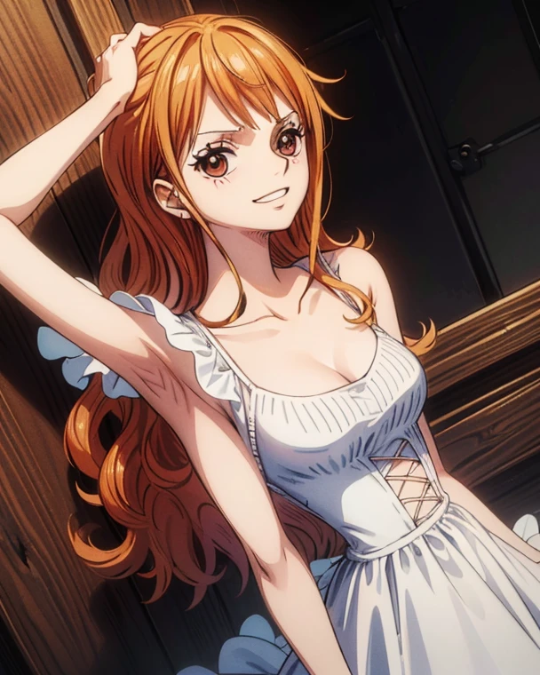 4k,hd,8k,cg,anime chisato,nami,solo, long white hair with bangs, slanted red eyes, a ninja woman