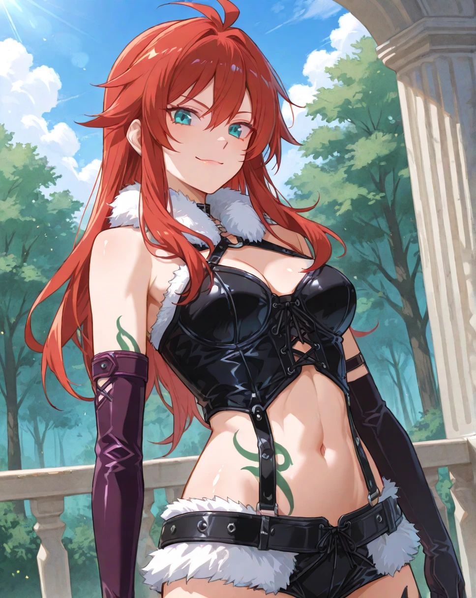 A woman in a black and red dress holds a pole., Charming anime girl, Kuchart Krenz Key Art Feminine, anime goddess, Sexy maid in the magical forest, maAlso kitagawa fanart, Very detailed RTM pathogen., [ digital art 4k ]!!, Anya from spy x family, Also, (NRF) safe for work, cyaAlsoe