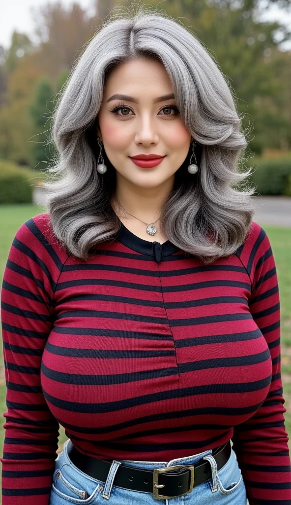 photo of a skinny very old wrinkly mature blonde prostitute with fake eyelashes and plump-enhanced lips, messy long hair was thrown into a messy bun ponytail. She wears: (turtleneck soft high ribbed turquoise sweater:1.1), submissive seductive pose, high tight ribbed neck, seductive smile, perfect fake tits
