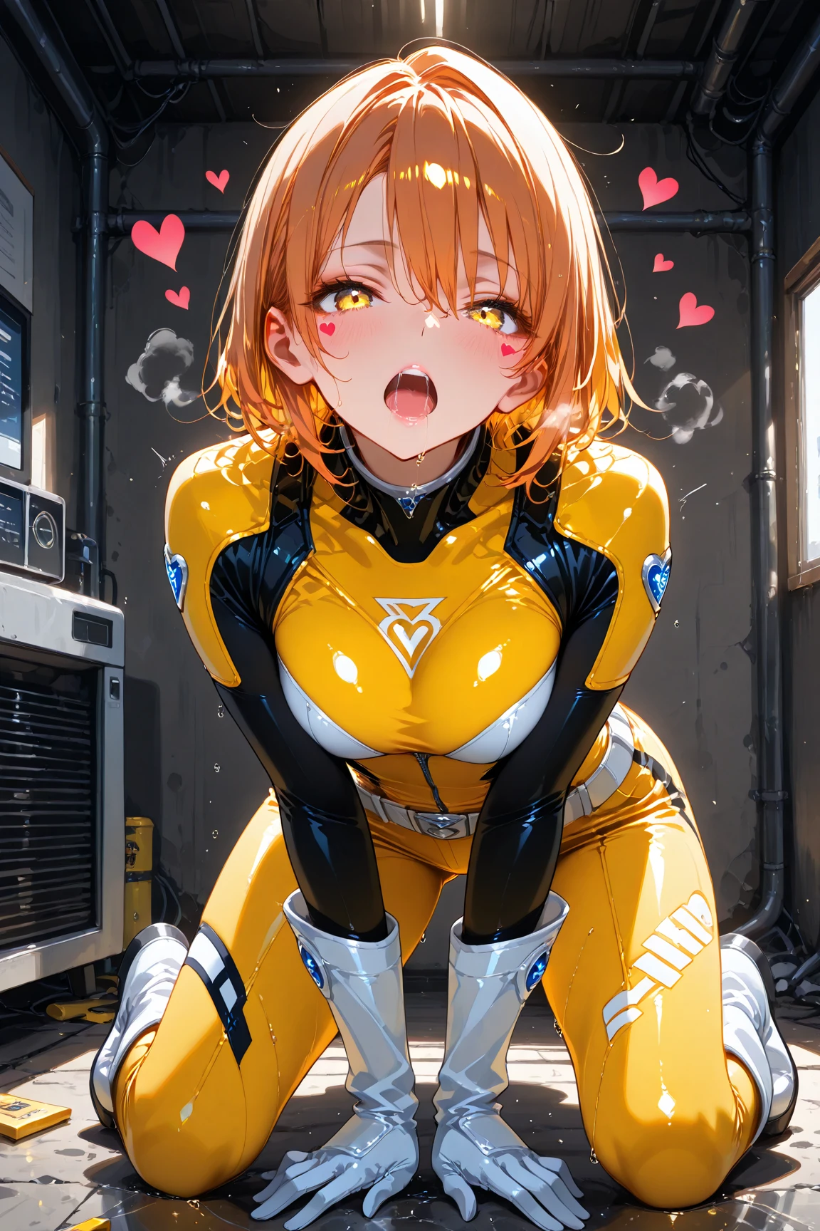 (((Browsing Caution, Close Up Facial , Front view , From below , Movie angle))) ,(On all fours), break 1girl, 20-year-old, (close your eyes),(((Embarrassing, Excited, Fascinating, In the heat, orgasm,Blushing,shortness of breath, Very humid,vapor、Man grabbing woman's breasts))) , break (((Bright pink and green hair))),(Semi-long hair tied in one piece、Add a light pink ribbon to the end.:1.3),(((Two-part bangs , middle part, Bangs parted in the middle, Side-swept bangs))), (amount:1.3), (Small breasts:1.0) ,((Sweaty skin, Dripping , girl trembling with Sexual climax, Cum in pussy, pubic hair)) ,Thin dots, feminine, Slightly muscular, Dynamic pose,((((vagina,Sex, A boy and his penis,Heterolo, Women in front and men in back , dorsal position, Cum in pussy, pubic hair)))), break, (((White - Solid - Short Sleeve - Safari Shirt ,Bottomless))), break, (((Midnight,On the bed))),(masterpiece), (Realistic), (Highest quality), (Super detailed), wonderful, ((A face with attention to detail)) , clavicle, High resolution , (Super detailed), Smooth, 16K, Vibrant colors,vagina,Sex,