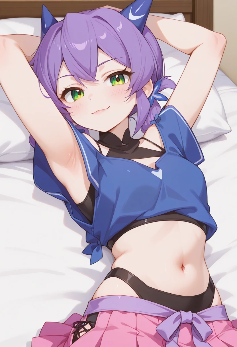 (((kochou shinobu))),demon slayer,_kochou shinobu, (nsfw), , kochou shinobu, (((Loungewear))), , (((Girl's Room))), , whole body, boost mood, Ultra-realistic 8K CG,masterpiece,, ((Highly detailed background,Delicate pattern,Intricate details, Fine and beautiful eyes)),The best quality in the best condition,とてもとてもとても詳細なface, Highly detailed eyesとface,Highly detailed eyes,kochou shinobu,Multicolored Hair,No bangs,Hair Intake,, Purple eyes,,butterfly,band,(熱band庭園:1.2),Purple Flower,mostly cloudy null,Tyndall effect,slope_null,face,beautiful null,,Seductive posture,(Medium chest:1.3), woman,15 years old