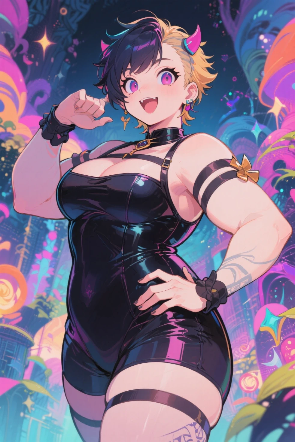 Just one girl,Best quality, 4k, high resolution, body stuck dress, perfect smile, gorgeous, light skin, ahegao face(hentai face) ,pink hair,short hair,pink skin,
Wearing swim suit, wearing short pants,clothes are stuck in body, bodyfit outfit,1 girl, solo, seductive look, elegance and charm, (masterpiece, best quality, high resolution), looking at the viewer, standing, (intricate and beautiful:1.2), (detailed light:1.2), (soft light, side light), (high resolution textures, outdoor, Burmese girl, wearing gorgeous jewelary, wearing harness over the outfit ,outdoor background, sun light, attractive, sexy, mature and hot, young,(masterpiece:1.3), (disorganized:1.3), (highest quality:1.3), perfect anatomy, detailed face, front view, perfect right hands, looking at viewer, (Super detailed:1.3), (best shadow:0.7), (treated hair), fine eyes, beautiful eyes, young aged woman, alone, standing, crystal earrings,closed_mouth, , outdoors,Thick thighs, arrogant face, small 