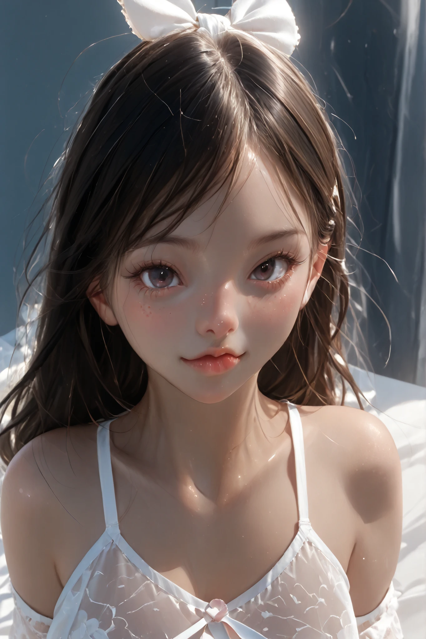 a cute kawaii young 18 1girl with really small stature with petite slender developing curves, baby face,over the shoulder glance, emotive, excited, ecstacy,hair falling in soft waves around her face, delicate brows that arch subtly, clear complexion with a few faint freckles across her nose, rosy lips that press together, fair flushed skin, long lashes, timid posture, innocent curiosity, She’s dressed in pastel panties Knee-high socks with tiny bows complement polished Mary Jane shoes. a matching ribbon decorates her silky hair completing her gentle naked body, innocent style, High resolution, good lighting, sharp focus, balanced composition, proper exposure, minimal noise, accurate colors, natural contrast, clean background, steady camera, correct white balance, well-defined details, optimal framing, suitable depth of field, clear subject isolation. full-body shot, girl, 1teen 1girl, high quality, excellent resolution, sharp details, realistic textures, crisp edges, balanced lighting, accurate anatomy, proper proportions, natural shading, smooth gradients, vivid colors, well-saturated, professional finish, refined composition, clear background, symmetrical design, cinematic lighting, well-balanced exposure, photorealistic rendering, flawless detail, perfect focus, intricate patterns, artistic depth, organic elements, polished appearance, ultra-high quality, exceptional resolution, hyper-detailed, photorealistic rendering, flawless textures, perfectly crisp edges, breathtaking clarity, cinematic lighting, masterful composition, seamless shading, lifelike anatomy, precise proportions, stunning vibrancy, expertly balanced exposure, sharp focus,mesmerizing depth, premium refinement, professional-grade sharpness, striking realism, high-definition precision, impeccable craftsmanship, artistic brilliance, elegant aesthetics, rich and immersive details, cutting-edge visual fidelity