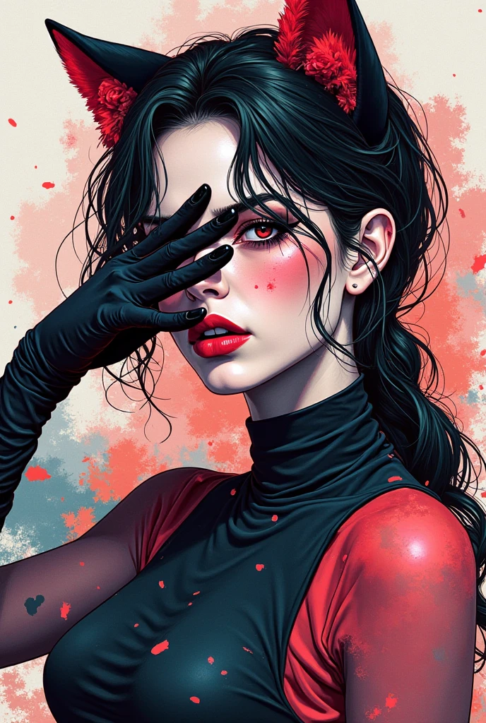 weird and disturbing portrait of todd solondz puking blood, todd solondz, vivid colors, neon, art by ( ( ( kuvshinov ilya ) ) ) and wayne barlowe and francis bacon and artgerm and wlop and william - adolphe bouguereau