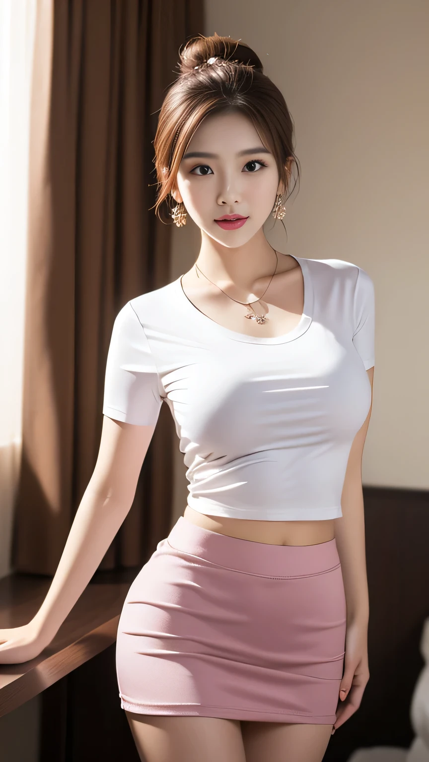 Upscale variants remove background build data tips upscale 8k, masterpiece, original photo, best quality, Reality, Extremely detailed CG unified 8k wallpaper, Depth of Field, light, lens flare, Ray Tracing, (Extremely beautiful face, Beautiful lips, beautiful eyes), Delicate face, ((Super delicate skin)) 1 girl, in the darkness, Deep Shadows, Beautiful Korean girl, K-Pop Idol,(Very slim and slender body), ((Looking at the audience)),(big Smile), daytime，Akihabara Street, (No people in the background), Beautiful Korean girl, White Diamond Earrings, Diamond Bracelet, Deya Necklace, Clear eyes, Walk , protrait photo, (Pale skin), Facing forward, (big eyes), ((Upper body shooting)),（Vest line，Muscular hands:1.0），((Leg length),(Thigh gap:1.5),(Big breasts and thin waist,Big Ass,Wide hips，Buttocks lift),((Red leggings)), (Camel toe, Vulva shape), ((t-shirt)), (Ponytail) (Looking at the audience), Medium breasts,((Smile))
