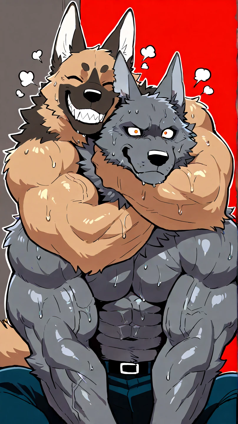 furry,tiger ,wolf,eastern dragon,Western Dragon,polar bear,bear, German Shepherd,lion,gay,big penis, hyper muscular body ,touching,hand touching penis ,hand on chest,Tongue licking armpit and nipples,kissing passionately with other ,foursome,hairy , Thick beard,cum,cum shot on chest and face ,large amount of chest hair、large amount of belly hair、large amount of armpit hair,blushing,shy, have a lot of tribal tattoos,flirtatious facial expression, ,teacher in tight tank top,professor in tight tank top with necklace ,student,apron,jockstrap,Nipple ring, collar, Scar on the face, scar on the body,flexing armpit , ass leaking semen, ,orange eyes ,(detail perfect face and eyes ,have eyeballs),lay down on ground,in the class room ,random fur, , flirting , big chest, ((huge hefty pecs):1.2),Split abs,(strong beefy muscular body), strong muscles, 8 pack, extremely hot and sexy, , Double Penetration, messy cum ,thighs up、legs stretched out ,Hands touching the crotch, great physique,Strong arms, manly, bodybuilder ,handsome, (Fine veins:1.5), (shine body:1.5) , (Excessive sweating:1.7), (Sweat all over the body:1.7) ,(steaming breath:1.2),,inflation, excessive cum, ,Bondage,((Ultra High Quality)), ((masterpiece)), ((Ultra detailed)), ((4k)),Perfect detailed features , 2D, Hand drawn,full color,