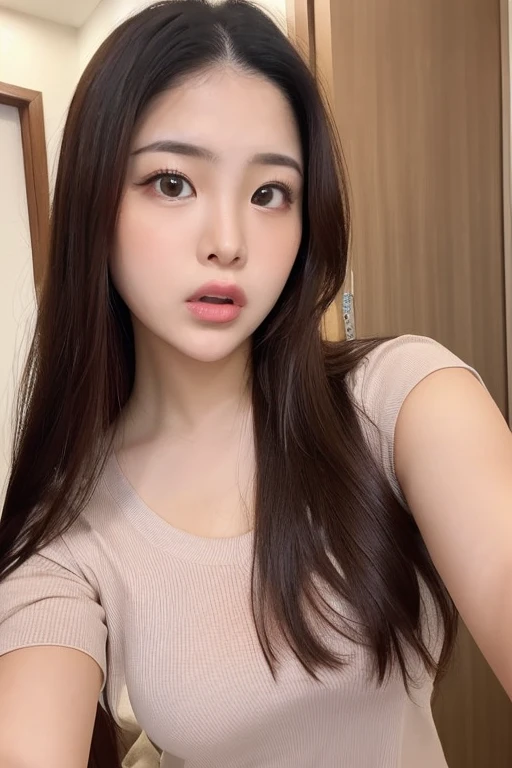 student girl korean cute face model studio photo double background her home and full body detail ((Best quality, 8k, Masterpiece :1.3)), adorable, full body, ulzzang 1 girl, youthful, delightful cute face, random hair, black hair, detailed hair, random boyish outfit, aesthetic selfie, ultra-detailed face, perfect face, extremely perfection, detailed eyes, double eyelid, big doe-eyed, black eyes, straight nose, detailed nose, long eyelashes, detailed eyelashes, v-shape face, ullzang selfie, random pose, aesthetic pose, (random aesthetic background), iphone camera selfie