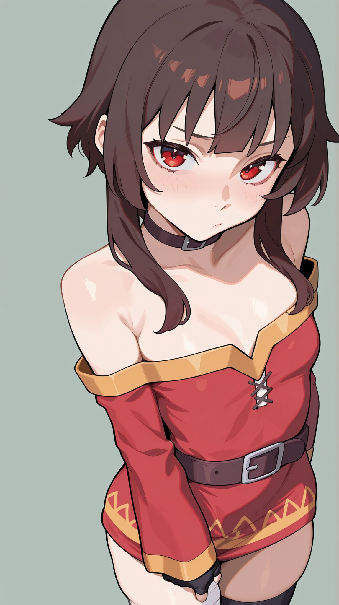 masterpiece, best quality, amazing quality, newest, very aesthetic, 1girl,Megumin from \(kono suba\),cute,looking at the viewer