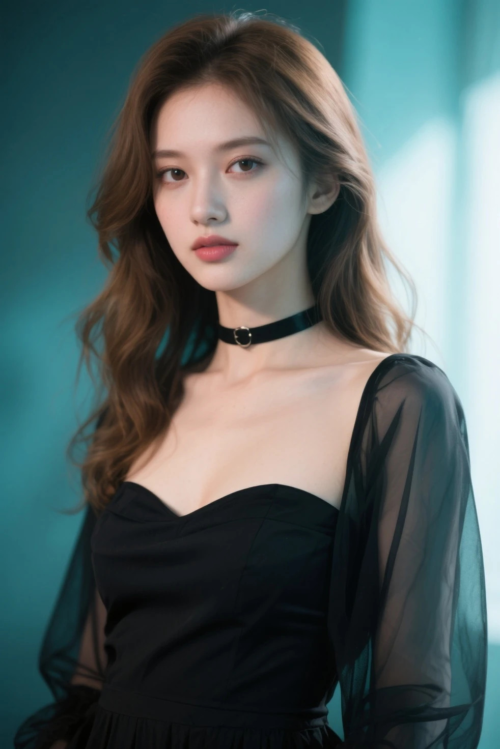 full body masterpiece, ultra realisitic, 16K, high qualiy, incredibly detailded, dream aesthetic, dream-like atmosphere, cinematic, (sharp focus: 1.5), (photorealisitic: 1.3), Gothic (Gorgeous Gothic girl), marvelous redhead girl (charming seductress). cinematic, detailded, 16K sharp focus, realisitic. marvelous. seducer (evil). natural red hairs (realisitic texture), Outstanding, silky and shiny hair, detailded hair (realisitic), (naturals). marvelous detailded face (charming seductress). blushing cheekbones (rosy cheeks), skin tanned, (Caucasian skin) alabaster skin that seems to glow ethereally. Her attire is Gothicic. Voluptuous form. turquoise blue eyes (evil eyes look). a symmetrical face ::2 Gothicic clothes + ArtStation Trends + Fantasyart + realisitic cloth + Fractals in the background, loose hair --aspect 9:21 – Enhance your supernatural beautys. realisitic skin texture, pale white skin illuminated. realisitic perfect shading. absurdrez, realisitic textures. standing alone, standing alone, 1 girl. looking ahead at viewer. muscular female body, hot body, toned body, defined muscles. big natural breasts, neckleace. pantyhose, Gothicic (blackw) don (realisitic texture). In different positions at different angles. Daytime background. amazingly real, best qualityer, photorealisitic.