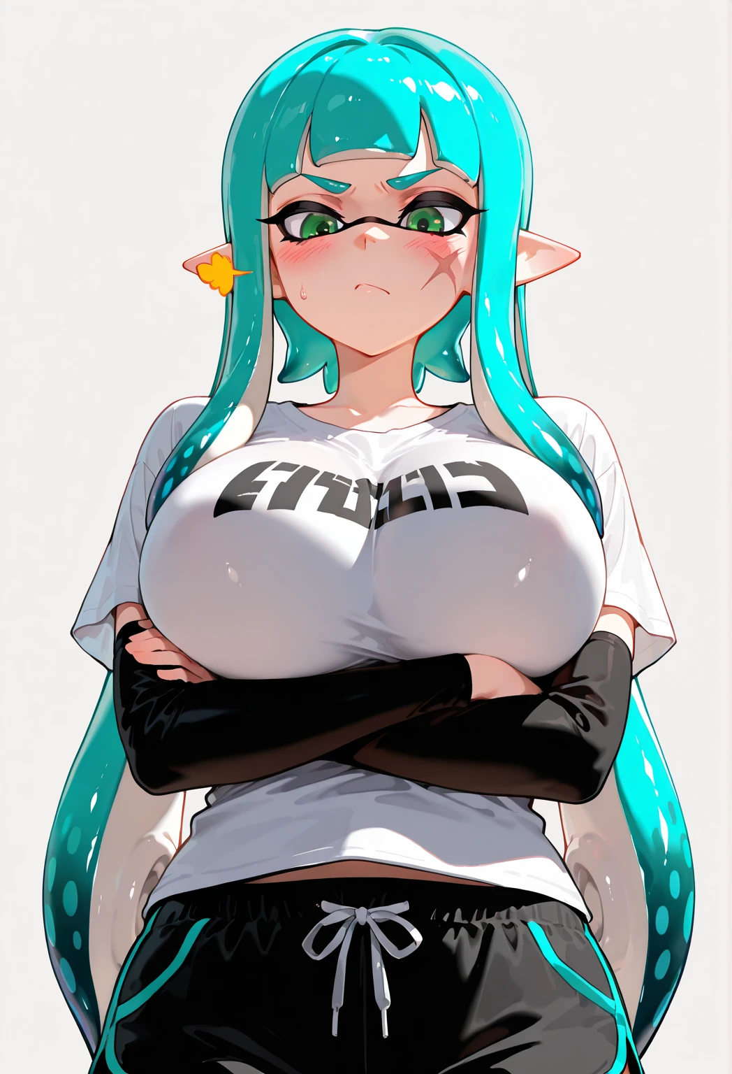 Minecraft, nffsw, masutepiece, High quality, hight resolution, Hatsune Miku, large full breasts、A slight smile、Outec, top-quality, Official art, ((Huge boobs:1.2)),