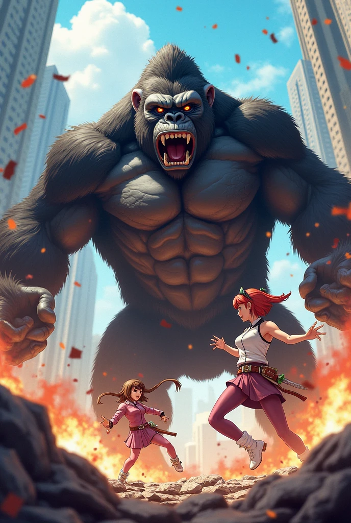 bear-like monster,sharp teeth, brute strength, spines on the back, sharp claws, pointed hair on the forearms, ultra detailed monster, (background with destruction effect: 1.2), , giant monster illustration with sharp claws, adhesive art, , full of color, intricate detail, golden aspect ratio illustration, monochrome, best quality, high quality, best quality, high resolution, amazing bright lighting,  detail enhancement, detail enhancement, best quality, high quality, detail enhancement,