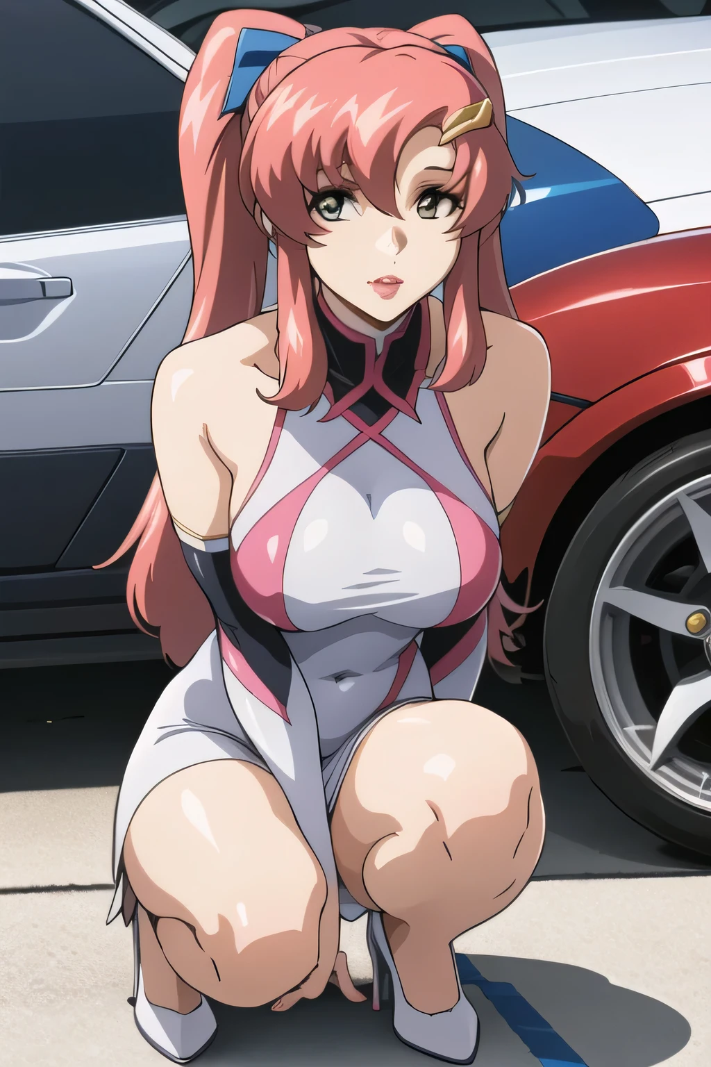 can you draw a figure standing in front of Gundam,nice smiles,Big BreastsをさらにBig Breastsに描いて下さい,My nipples are pointed、It's see-through when it's wet,Faces are very important,(((I'm with a kitten))), squatting ,Playing with kittens ,I have a cute cat nearby,can you draw a race queen on the circuit,I prefer a light blue costume,In front of a racing car,can you draw a race queen on the circuit {X} I can draw 5 fingers accurately {X} is very important for this job {X} Accurate expression is important at work、Please draw more delicately,standing,(((I can draw 5 fingers accurately、I'm glad I did my best to polish myself))),, sleeveless at the beach,white bodycon costume,Micro Miniskirt,blue panties,in the circuit,(Racing flag),(Please draw more delicately),(Race Queen Outfit),( Bare legs)( Big Breasts水濡れで肌が透けて見える ),(High Heels)、Face trimming、don't draw because I need it for work , , 40 year old adult 々々々She's an attractive woman、 , , Big Breasts, thin waist , can you draw 5 fingers accurately