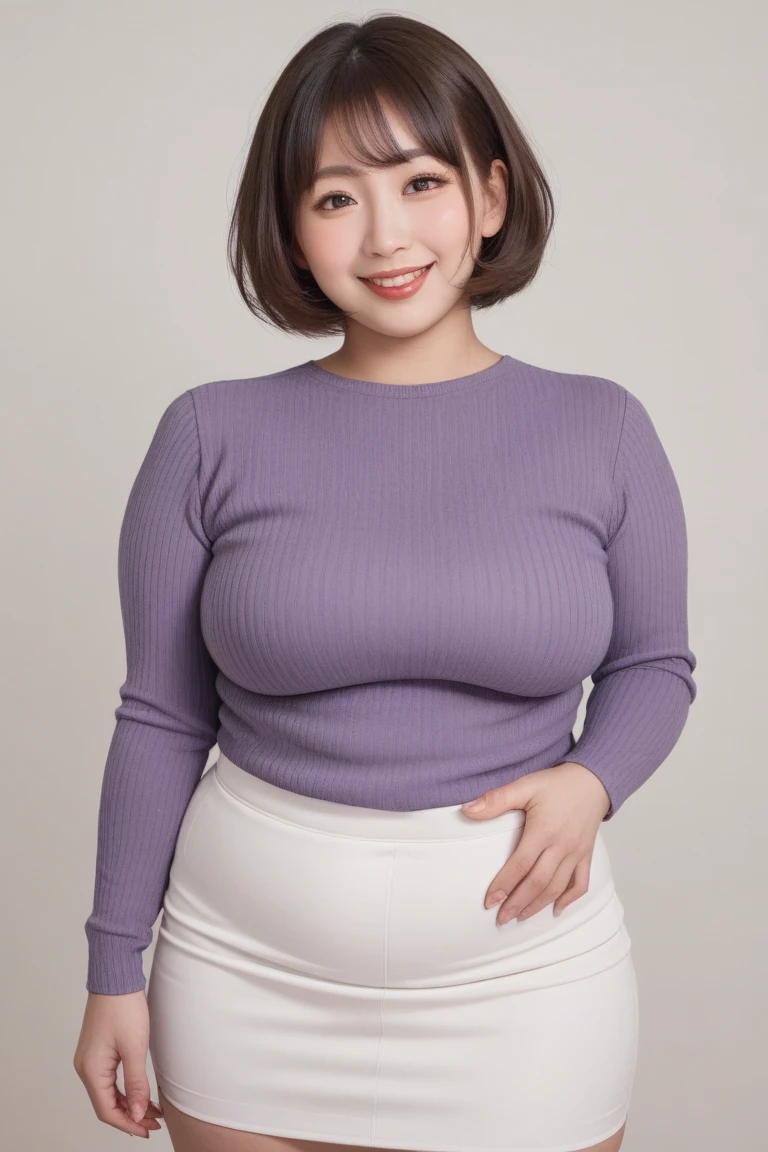 detailed illustration (side view),dynamic angle,ultra-detailed, illustration, pose for the camera, smiling at viewer, clean line art, shading, anime, 2020’s anime style, detailed eyes, detailed face, beautiful face,
1girl, mid 40’s year old Chinese American woman, during the day, in a fancy home, standing in the kitchen , wood paneled walls, beautiful dark wood floors, oriental rugs, obese and thicc,motherly and nurturing, silk waist-long dark hair, big round firm belly, 350 lbs+ weight, 6’ tall, strained purple sweater, soft smile, look cute, tight clothes, tight mom jeans, very wealthy looking, tall, grey eyes, anime eyes, thick thighs, large protruding belly, belly sag, thunder thighs, thighs always touching
