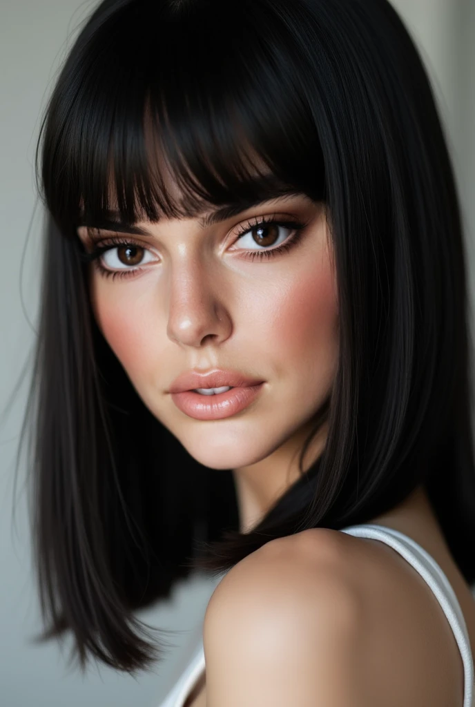 (sexy woman), black hair, photograph, 35mm, f 1.4, hyper realistic, detailed skin