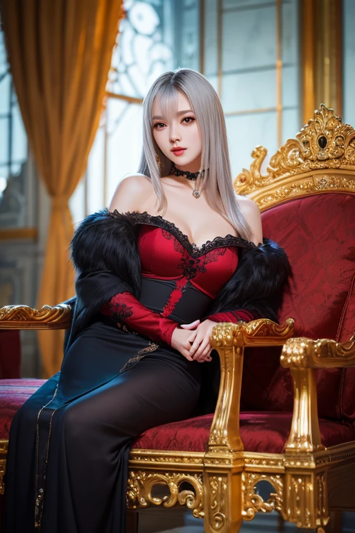 (masterpiece, best quality:1.2), 1girl,long black dress