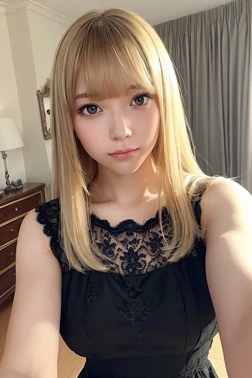 Top quality masterpiece, 1 Beautiful Girl, Blonde,Tank top