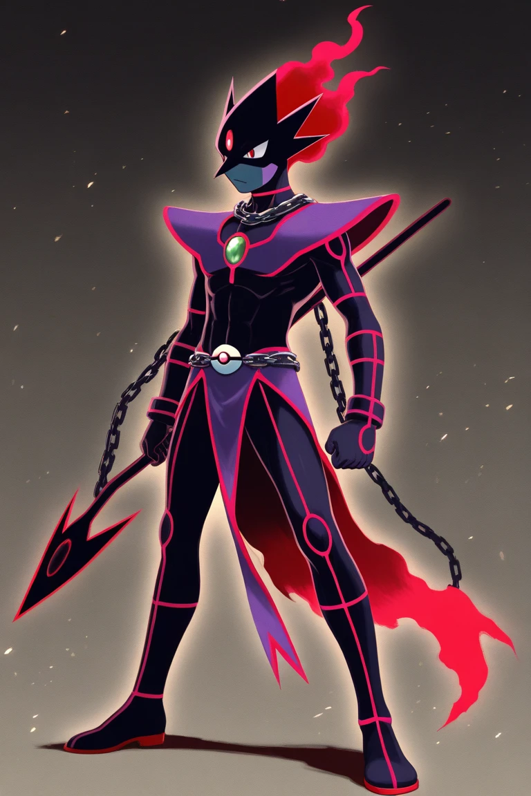 hornet, cute, chibi, no feet, furry girl, slim,anthro, needle weapon, thread, standing, solo,open red cloak, (best quality), (detailed dark cave background:1.2), looking at viewer, holding weapon, flat colors, medium breasts, no nipples, no vagina, sexy body, abs