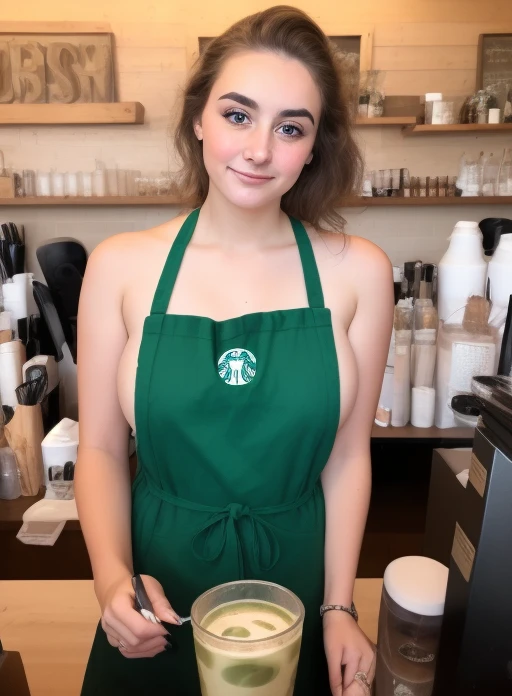 25 years old milf, perfect face, makeup, young woman, realistic photo, Iced_Latte_With_Breast_Milk,  beautiful face, perfect face, large natural breasts,