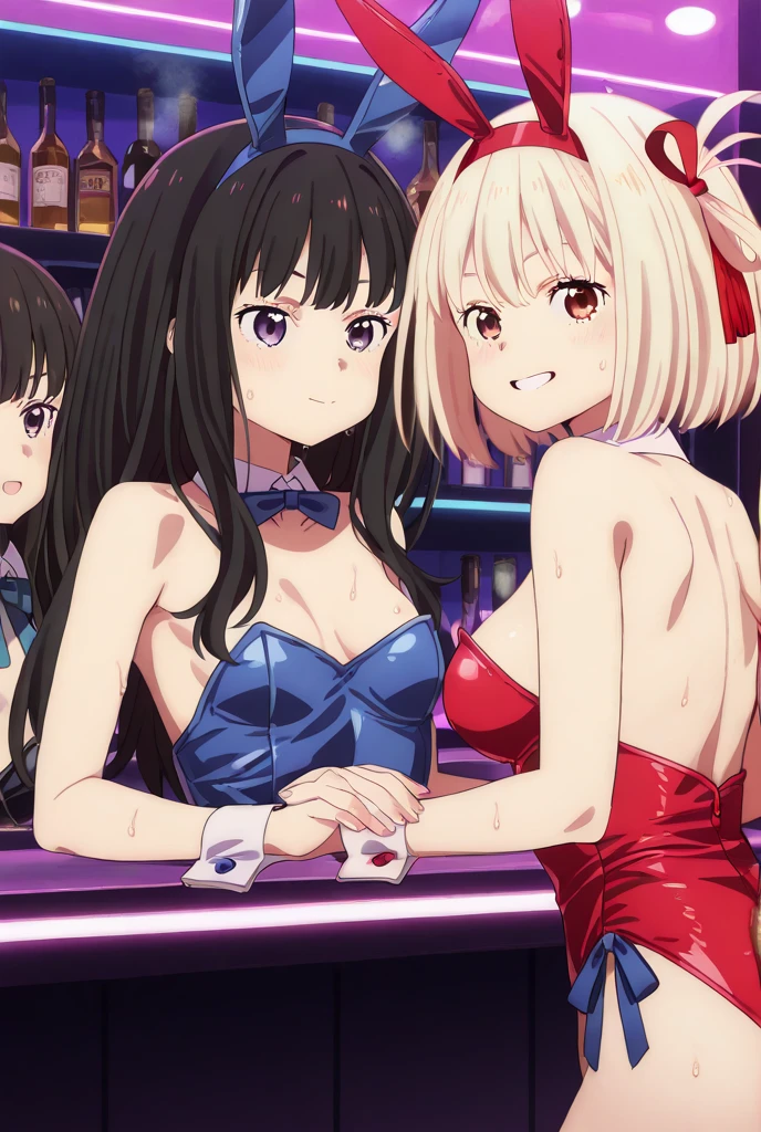 Highest quality, masterpiece, High resolution, 一人in, {nishikigi_chisino_lycorisRecoil:1.15}, short_hair, 前hair, blonde_hair, red_eye, ribbon, hair_ribbon, red_ribbon, Bob_cut, Mouth open, One girl, Looking_in_Audience, Parody, upper_body, surprised, good, big , ショックin, Cafe Micro Bikini Spread your legs Ahegao Inviting ejaculation Bitch