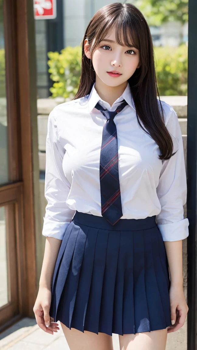 (((high detal,high-detail、​masterpiece,Attention to detail))),Arab-asian woman in uniform, Realistic Young Gravure Idol, a hyperrealistic schoolgirl, Japan school uniform, japanese girl school uniform, a hyperrealistic schoolgirl,Young Pretty Gravure Idol, wearing japanese school uniform, Young Sensual Gravure Idol, Young Gravure Idol, Beautiful but innocent schoolgirl when you laugh,the whole body is wet,dripped out,with a flushed face,Beautiful girl with beautiful legs,Beautiful woman natural light、the whole body is wet,Sheer clothing,Semi-long,perm,Brown shiny hair,Hair is wet,Dripping water,dripping,,Have a troubled face,
