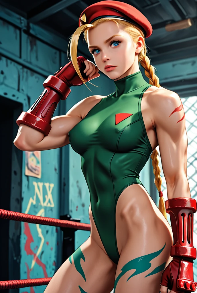 una dibujo de una mujer totalmente naked, Cammy, high quality colored sketch, no suit, temática de Cammy de street figther, Samus Aran Fanart, inked and colored, Comic style art, comic digital art, highly detailed exquisite fanart, drawn in the style of artgerm, in a Japanese city, naked, fighting expression, sexy body, body a little battered