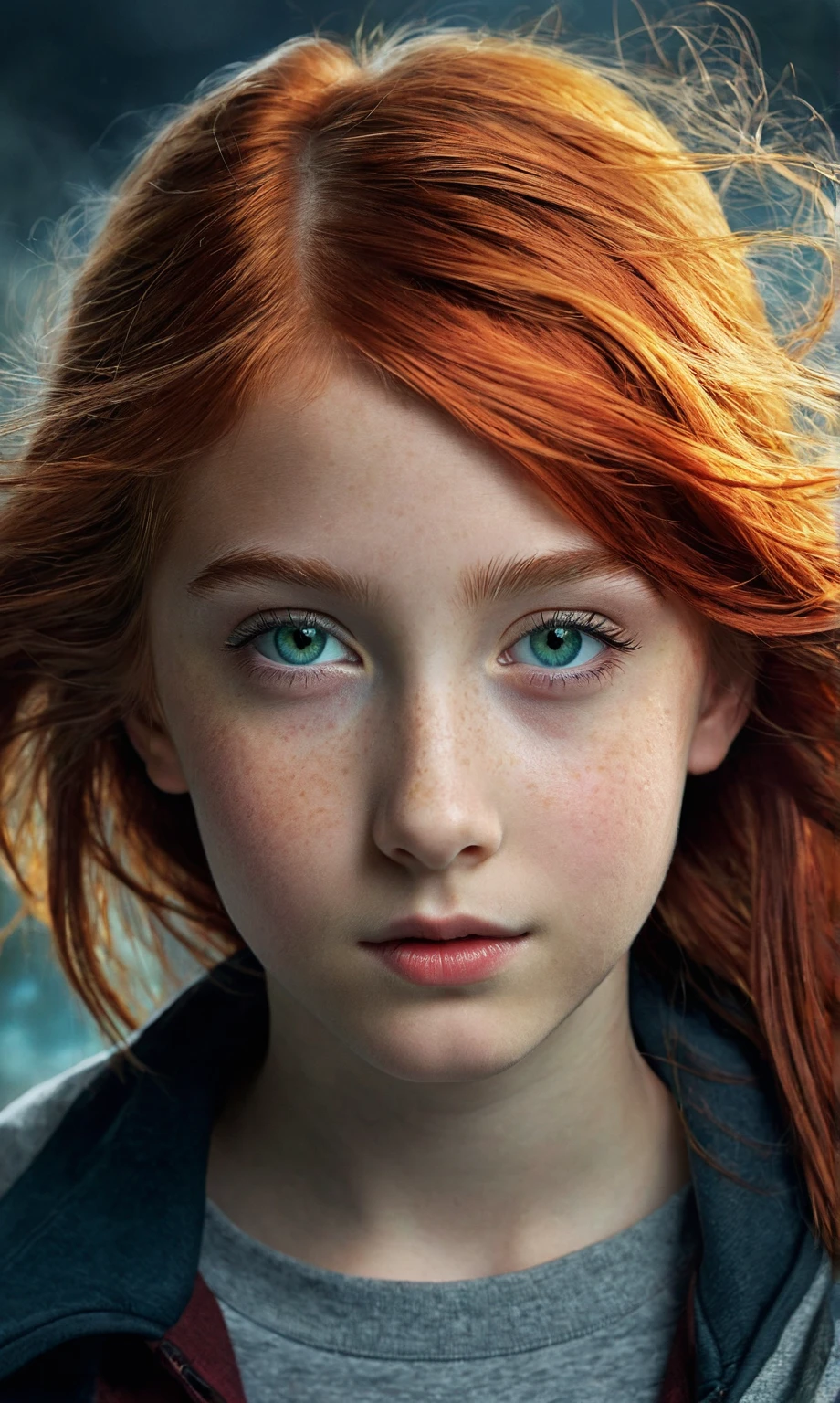 freckled pirate Sadie Sink , cube, covered in steaming hot tar, Midjourney style