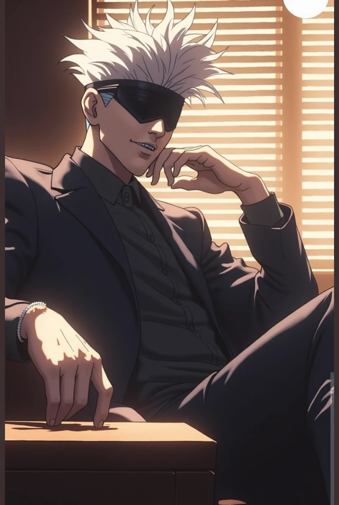 best quality, masterpiece, highres, solo, (chise_bluearchive:1.10), (black business suit:1.40), (tie:1.20), (sunglasses:1.25), (white gloves:1.15), (white shirt:1.10), (black skirt:1.15), (smoking:1.20), handsome, 22 <lora:chise_bluearchive:0.80>